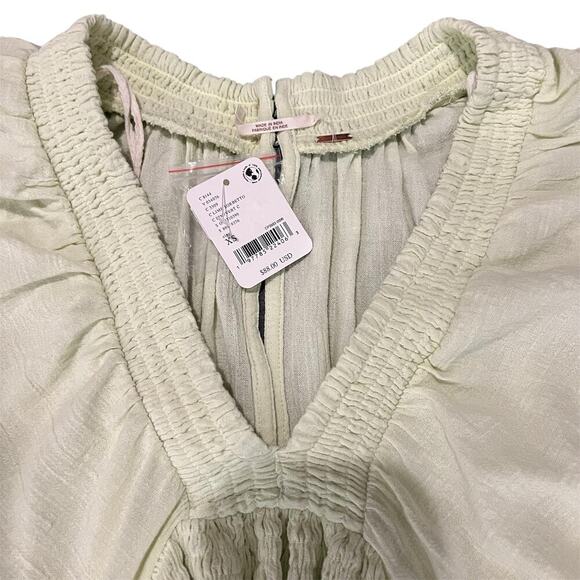 Free People Babydoll Mini Dress Long Sleeve For The Moment Size XS - Picture 4 of 5